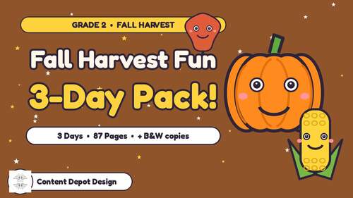 2nd Grade Fall Harvest Activities | Writing, Math & SEL Craft | TPT