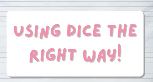 Preview of Using Dice the Right Way: Social Story