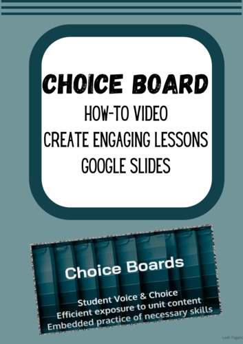 Choice Boards in Google Slides How to Video by Universally Designed