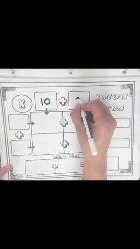 Multiplication Math Mats, Dry Erase, Algorithm, Lattice, Array, Equal Groups