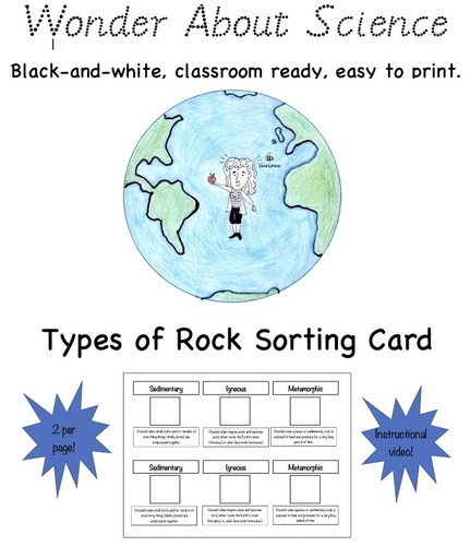 Preview of Types of Rocks Video and Worksheet