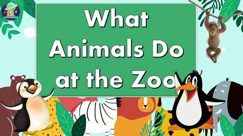 Zoo Animals + Present Simple Third Person. ESL/ESOL PowerPoint for A1 Level
