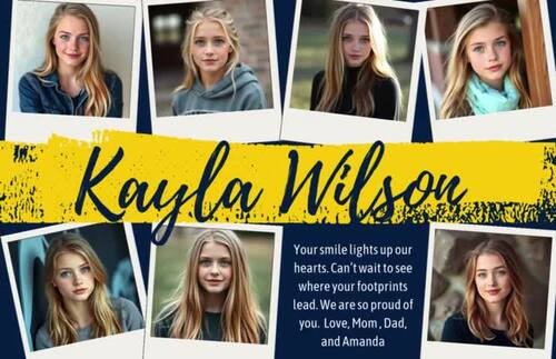 Editable Graduation Yearbook Ad Template: Customizable Canva Design