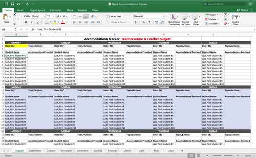 Preview of Accommodation Tracker - How do I use this thing?!
