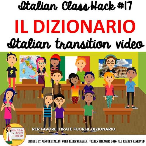 Preview of Italian Transition Video Vocabulary for CI TCI TPRS 90% Target Language