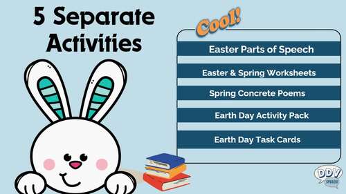 April Spring Middle School Speech Therapy Activities | Worksheets ...