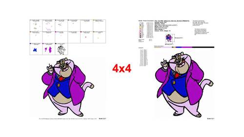 Official Fat Cat Disney Rescue Rangers character embroidery designs ...