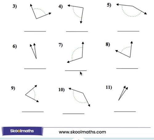 Measuring Angles Worksheets, Grades 4–6