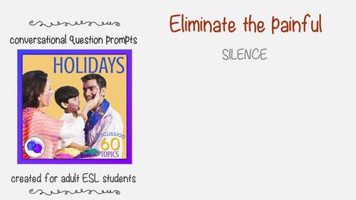 Holidays ADULT ESL Discussion Topics for Conversations
