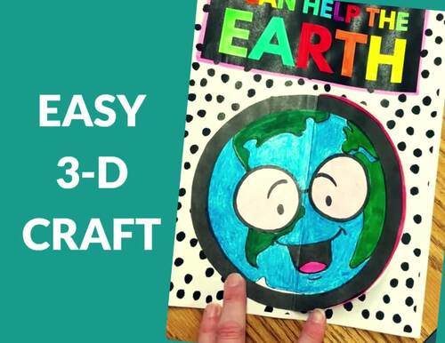 Earth Day 3D Writing Craft Easy Craftivity by Handy Scandi Teacher