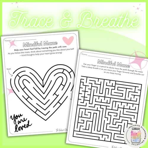 Mindful Mazes Breathing Exercises | Calm Down Tool for Self-Regulation