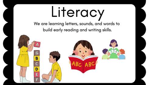 Preschool and Kindergarten Activity/ Center/Station Signs with Common ...