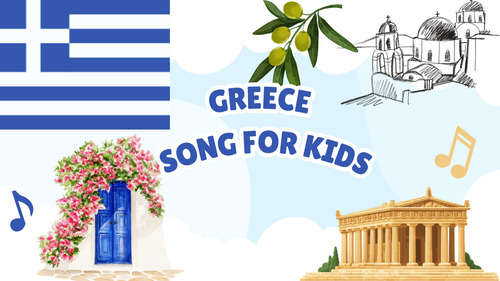Preview of Greece for Kids – Country Song with Real Footage | MP3 + Lyrics PDF