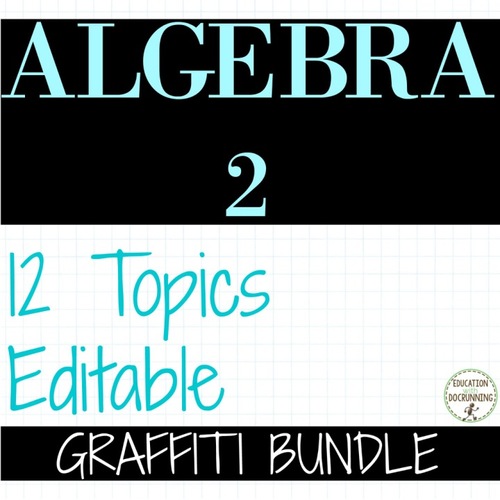 Preview of Algebra 2 One Pager Graffiti Activity for Assessment