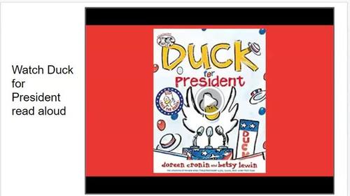 Duck for President Winter Read Aloud Special Education Presidents Day ...