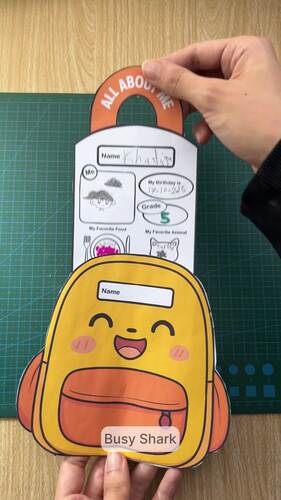 All About Me| Backpack Craft | Back to School Activity for Kids by Busy ...