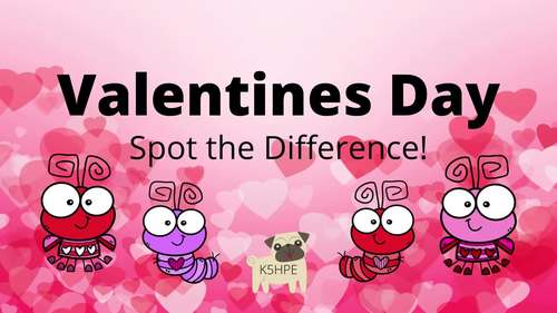 Preview of Valentine's Day Game, Spot the Difference! Video and SLIDES