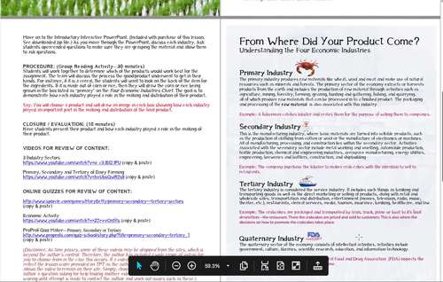 Geography, Economic Industries Lesson and PowerPoint — Primary ...