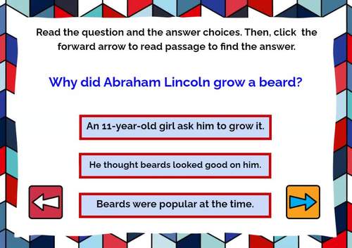 Presidents Day Activity Scavenger Hunt BOOM Cards by CarolJ Creations