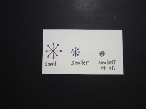 Preview of Let's Draw Superlative Adjectives!  Small - Smaller - the Smallest of All