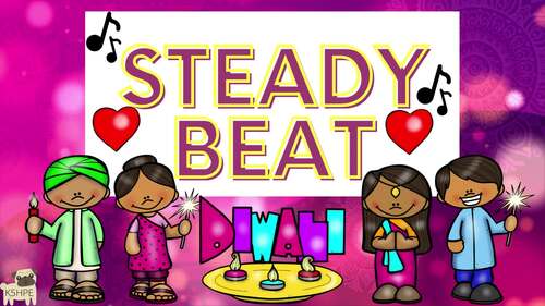 Preview of Rhythm Play Along Diwali Festival, Music Flash Cards, Steady Beat Percussion