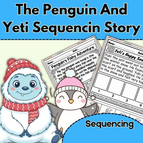 Winter Sequencing Story Worksheet V2 | Reading Activities |Cut And ...