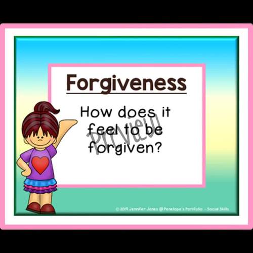 Forgiveness Lesson: Social Skills Task Cards by Penelope's Portfolio