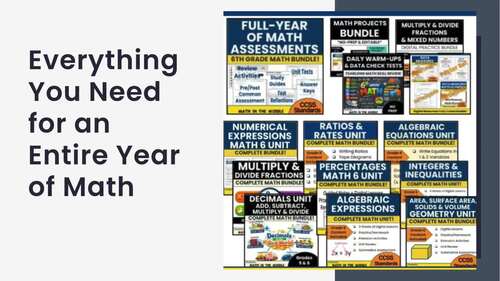 6th Grade Math Full Year Bundle | Notes, Lessons, Practice, Tests ...