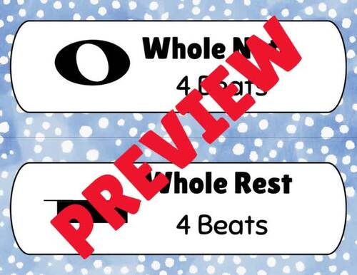 Note Value Labels - Watercolor Pastels by Mara Mattheus Music | TPT