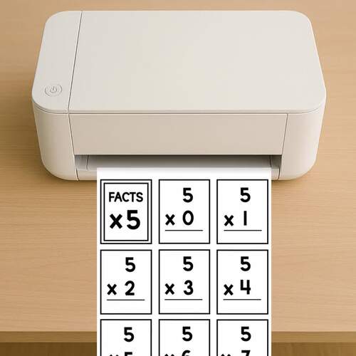 Multiplication Flash Cards Printable to 12 Math Fact Fluency Flashcards Homework