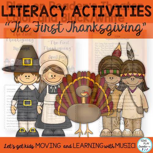 Thanksgiving Play or Readers Theater and Songs with Literacy ...