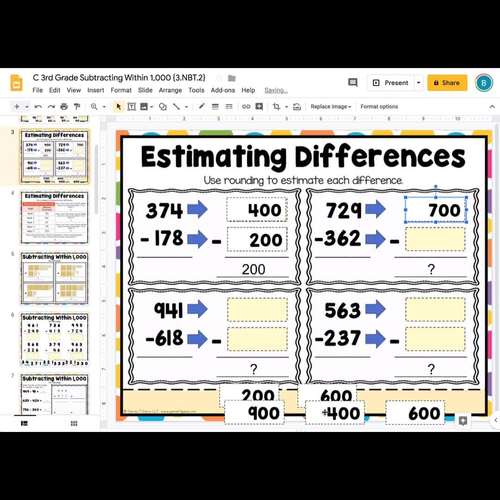 3rd Grade 3-Digit Subtraction with Regrouping - Digital ...
