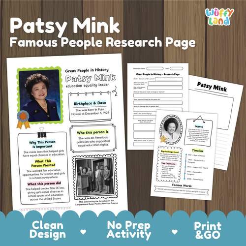 Patsy Mink Research Project | AAPI Heritage Month & Women's History ...