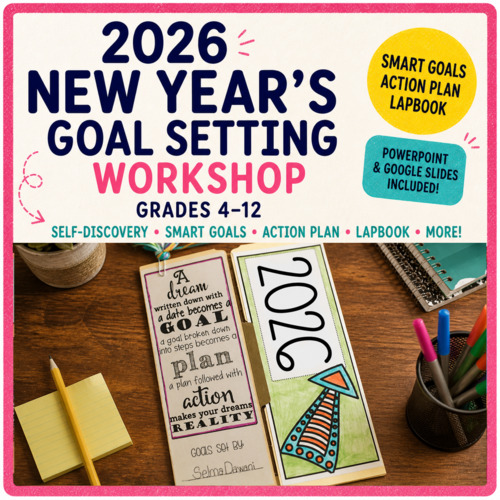 Preview of 2026 New Years Goal Setting Workshop Grades 4-12