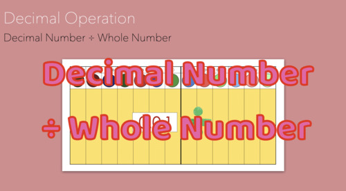 Preview of Montessori Decimal Operation: Decimal Divided by Whole Number Presentation
