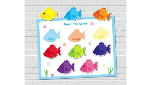 Fish Color Matching Activity for Kids, Toddler Color Printables | TPT