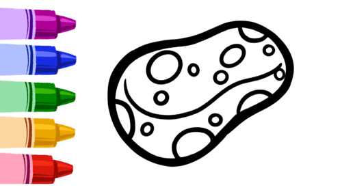 Preview of Color & Learn With Sponge Friend | Kids Vocabulary Coloring Video