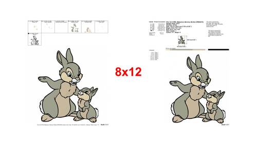 Disney Bambi Thumper And Sisters Rabbit Family Interactions Playful ...