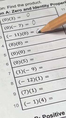 Multiplying Integers Practice Drills - Integer Rules Basics - 150 Problems & Key