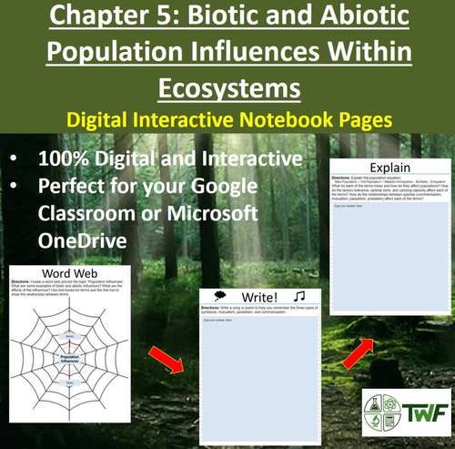 Population Influences Within Ecosystems - Digital Interactive Notebook ...