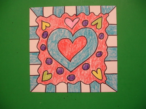 Preview of Let's Draw a Valentine's Day Square!