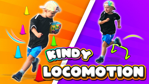 Preview of FREE Kindergarten LOCOMOTION PE skills lesson - Jumping, hopping, weaving…