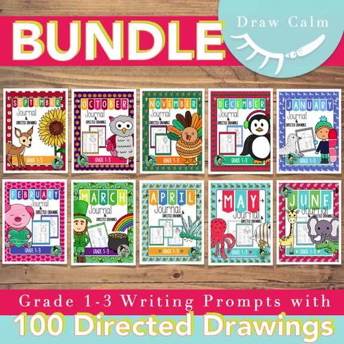 Guided Journal Bundle Draw and Write Journal and Gratitude Journal for Kids  Writing Prompts Drawing Prompts Journaling Prompts Daily Journal 