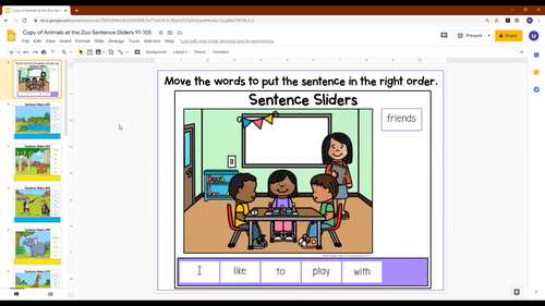 Digital Sentence Building Bundle | Scrambled Sentences | Build a Sentence