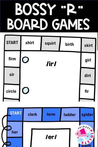 Bossy R Controlled Vowels Phonics Games Back to School Literacy Centers ...