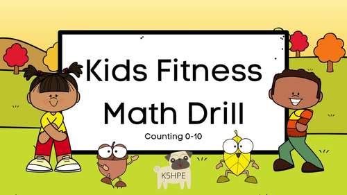 Preview of September Counting, Kids Fitness Math Drill Brain Break, Video & Slides!