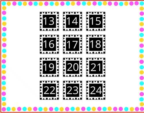 Printable Number Labels 1 to 36, Number Tags, Cubby Tags, Editable Numbers
