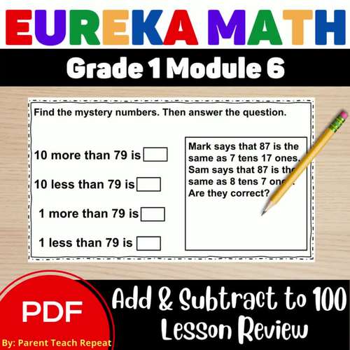 Engage NY Eureka Math Grade 1 Module 6 Lesson Review Worksheets Add