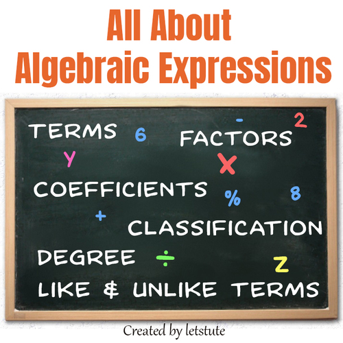 Preview of Mathematics  All About Algebraic Expressions (Algebra)