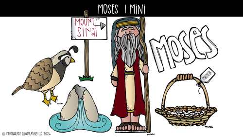 Moses clip art 1, Bible Mini by Melonheadz Clipart | TPT